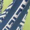 블루 FF 모노그램 코튼 맥시 슬리브리스 드레스