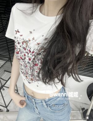 나비 & 하트 헤비듀티 반팔 티셔츠