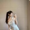 CD 어시메트릭 숄더 레터링 베스트