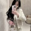 D 한정 레이디 다이애나 캔버스 체크 수트
